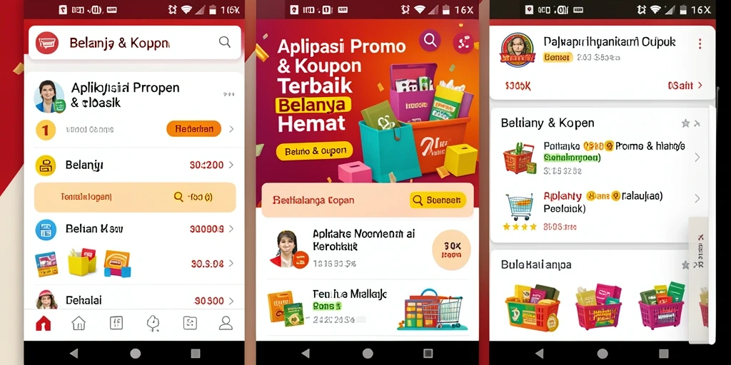 Tampilan antarmuka aplikas 116X untuk promo dan kupon.