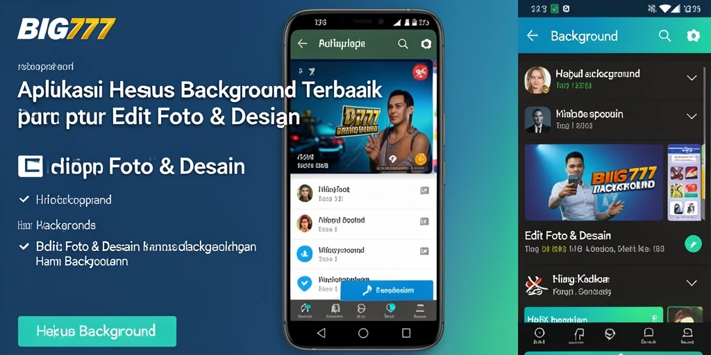 Tampilan antarmuka aplikasi BIG777 untuk Hapus Background.