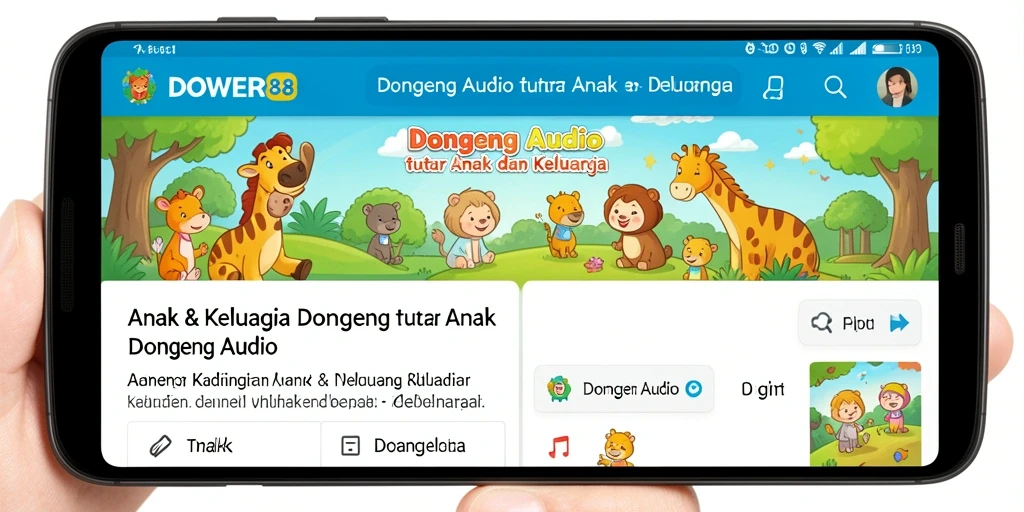 Antarmuka DOWER88 yang ramah anak dan ceria.