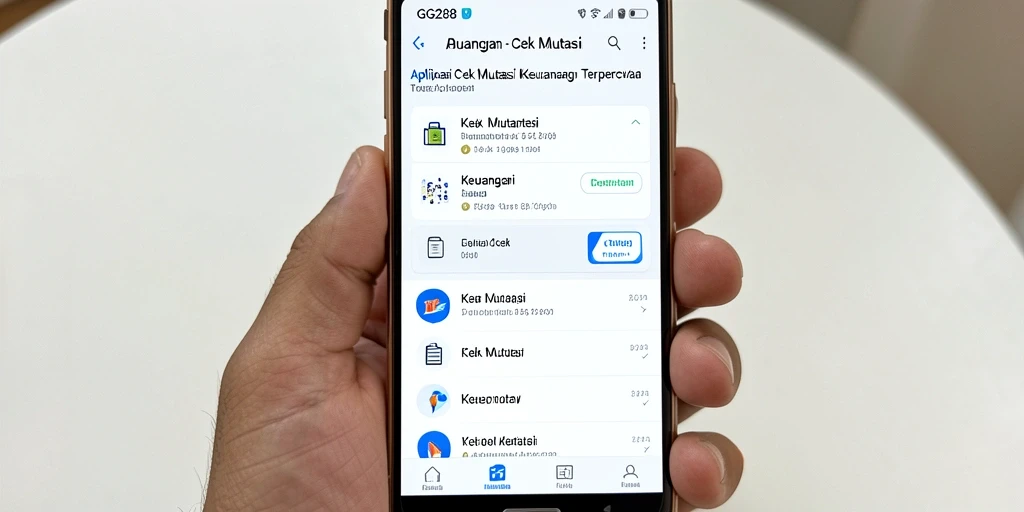 Tampilan antarmuka GG288 yang user-friendly untuk Cek Mutasi.