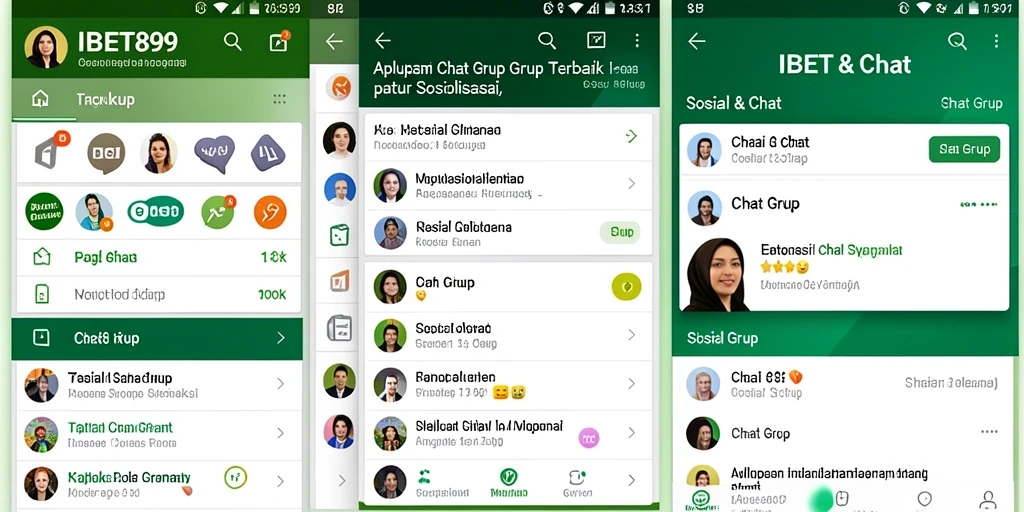 Antarmuka IBET899 yang menarik dan mudah digunakan untuk chat grup.