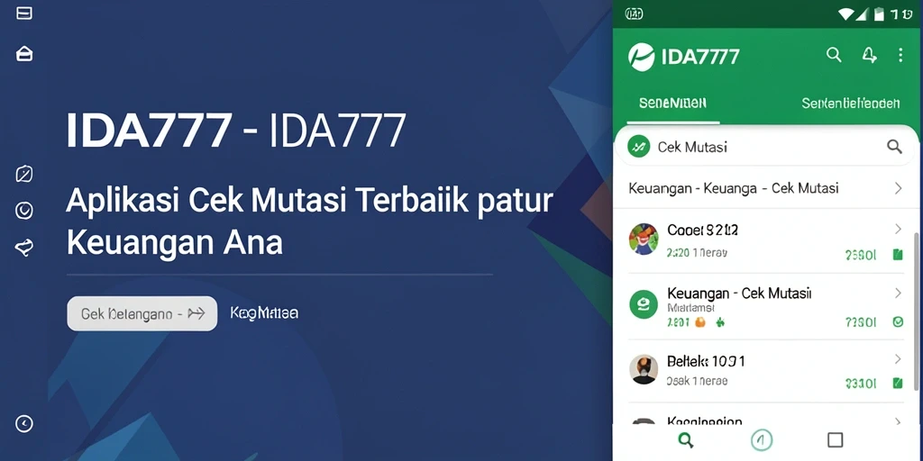 Antarmuka IDA777 yang sederhana dan efisien untuk cek mutasi.