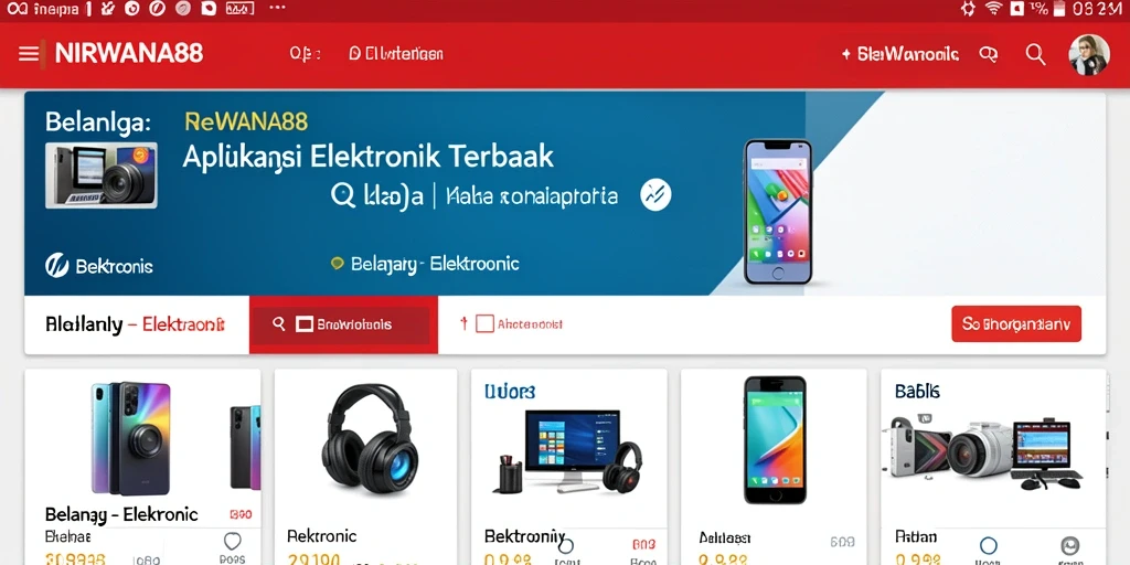 Antarmuka NIRWANA88 yang menarik dan mudah dijelajahi untuk belanja elektronik.