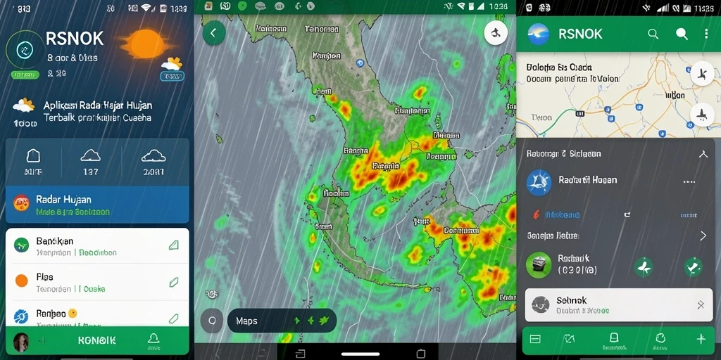 Screenshot utama RSNOK menampilkan peta radar hujan yang detail.